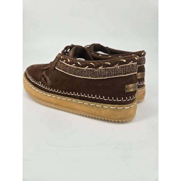 Laidback London Beaded Erku Chukka Moccasins Brown Suede Sz 38 US 7.5 New In Box - Picture 13 of 13